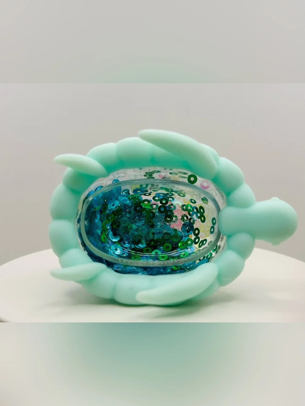 Bath & Body Works Turtle Pocketbac Holder with Blue-Green Sequin Shell - Picture 5 of 6